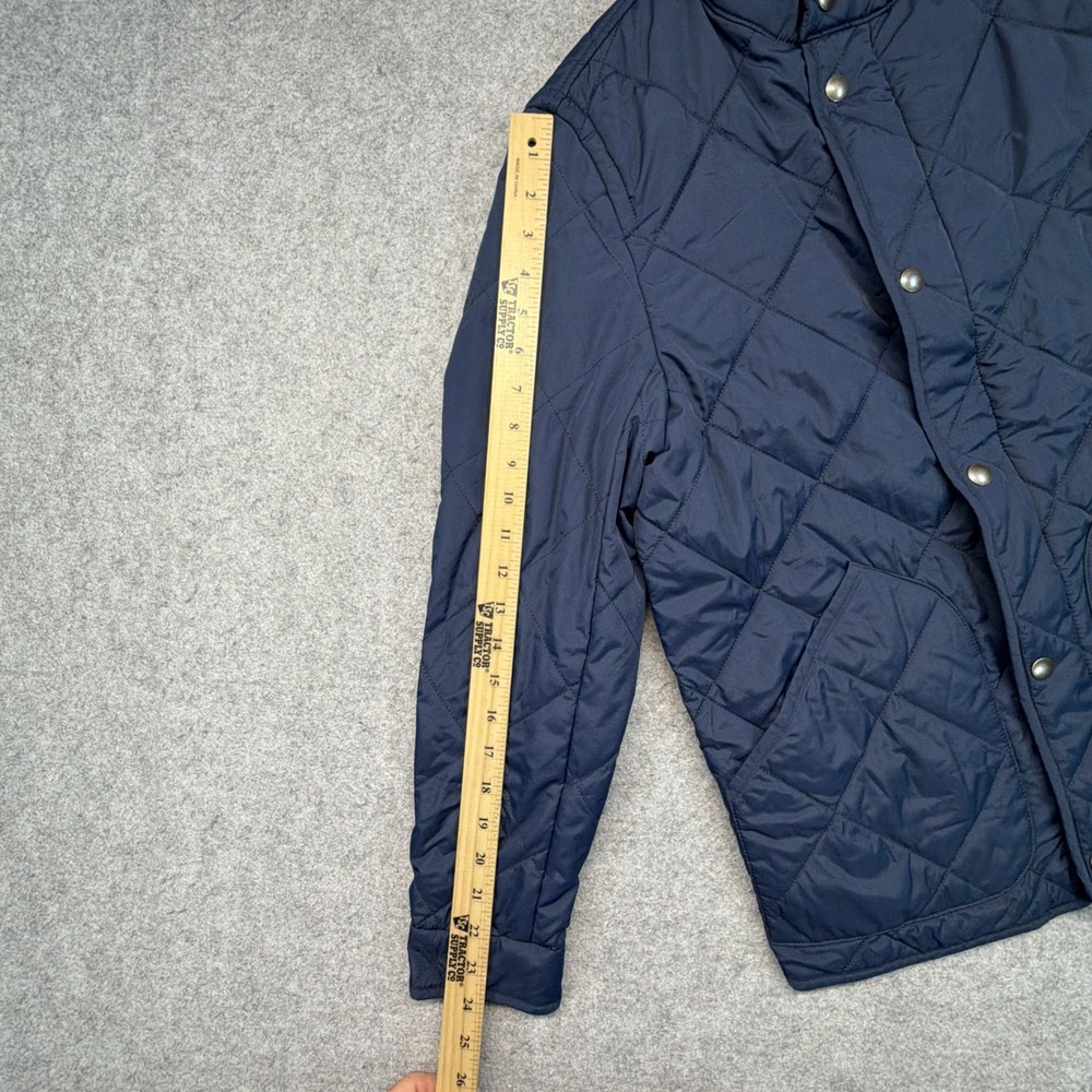 J Crew Walker Jacket Mens XS Navy Blue Quilted Insulated Lined Full Zip - Picture 7 of 8